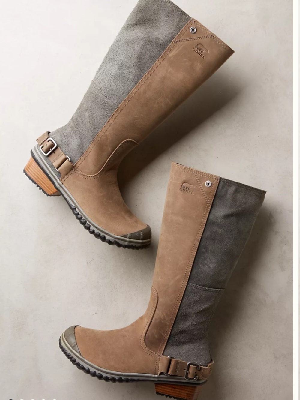 Sorel Slimboot waterproof leather suede tall boot 9